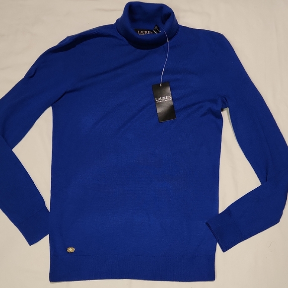 Ralph Lauren Sweaters - Ralph Lauren | Royal Blue Silk/Blend Turtleneck Sweater Sz XsTP